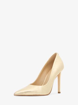 Pumps Elyse aus Leder in Metallic-Krakelee-Optik image number 1