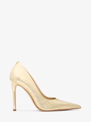Pumps Elyse aus Leder in Metallic-Krakelee-Optik image number 2