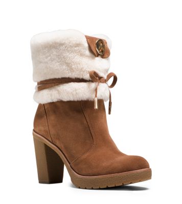 michael kors shearling boots