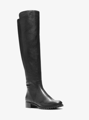 thigh high black suede boots with heel