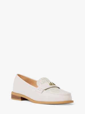 MK Loafer Lex Aus Leder Und Signature-Logostoff - Natur