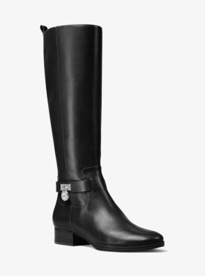 michael kors black leather boots