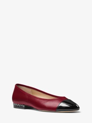 Sabrina Cap-Toe Leather Flat | Michael Kors