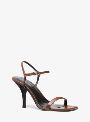 Sandale Selina en cuir bruni