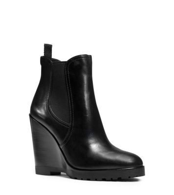 michael kors thea wedge booties