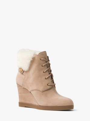 Carrigan Suede and Fur Wedge Boot 