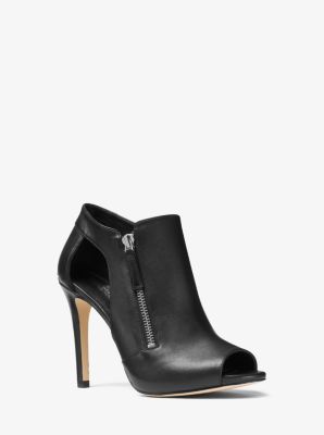 Clara Peep-Toe Leather Pump | Michael Kors