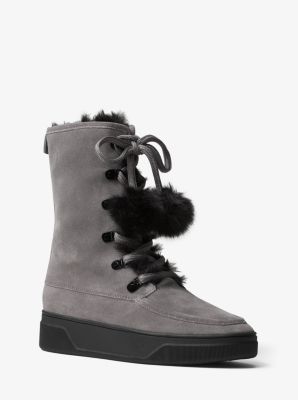 michael kors boots fur