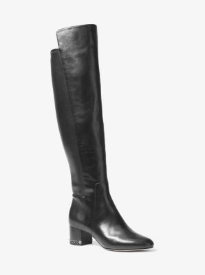 michael kors over the knee leather boots