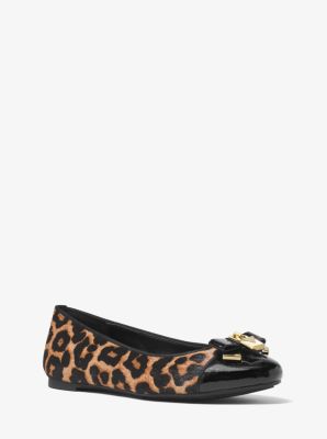 Alice Leopard Calf Hair Ballet Flat 