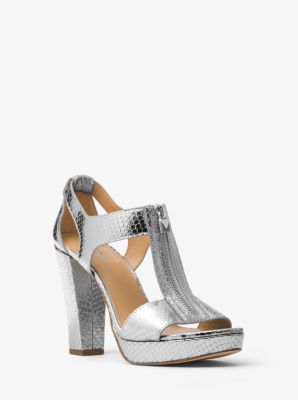 Michael kors berkley lock leather platform shop sandal