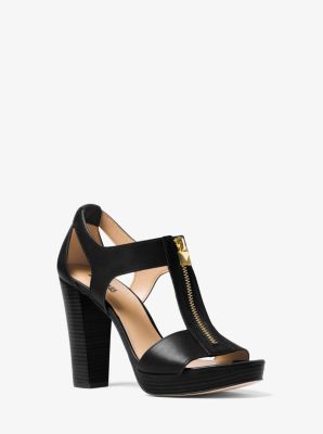 Michael kors berkley lock leather platform sandal new arrivals