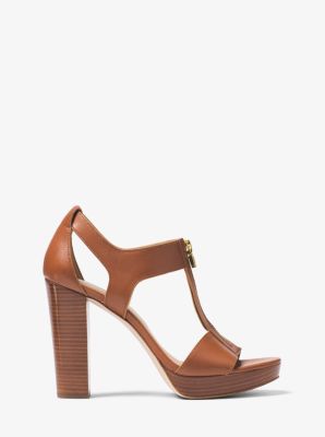 michael kors berkley lock leather platform sandal
