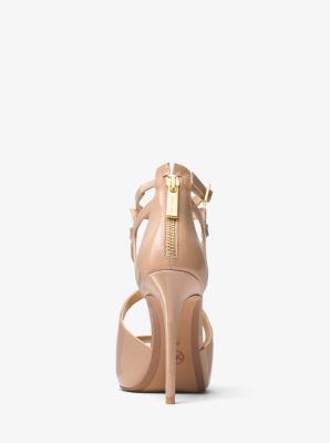 michael kors catia patent leather sandal