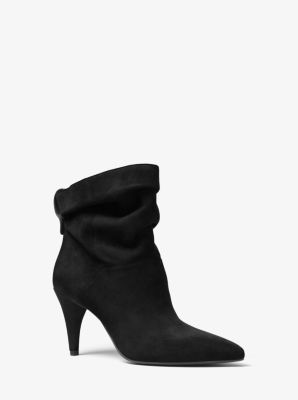 michael kors black suede ankle boots