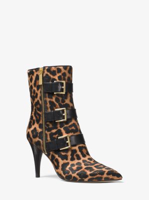 haskell leopard calf hair combat boot