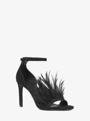 Asha Feather and Suede Sandal | Michael 