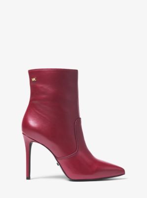 michael michael kors blaine leather ankle boot