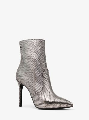 Blaine Metallic Embossed Leather Ankle Boot | Michael Kors