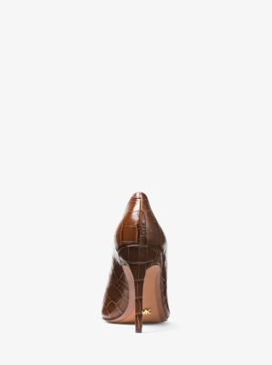 michael kors claire embossed leather pump