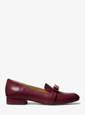 Caroline Crinkled Leather Loafer Michael Kors Canada