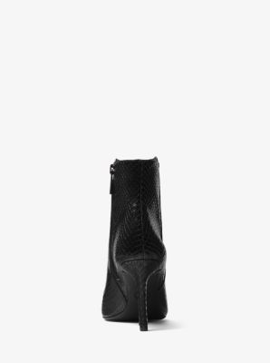 Dorothy Snake Embossed Leather Ankle Boot Michael Kors Canada