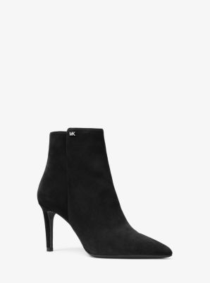 michael kors black boots with gold zipper