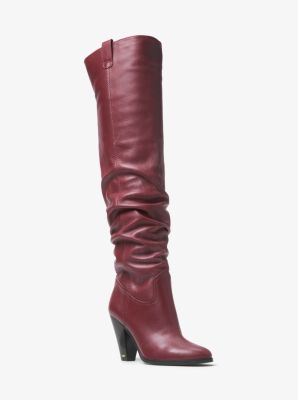 michael kors divia nappa leather boot