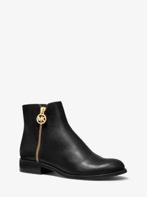 Michael michael kors leather lainey sale flat booties