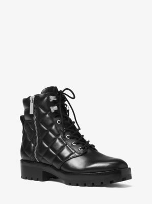 michael michael kors rosario leather combat boot