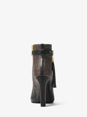 winslow leather and logo ankle boot