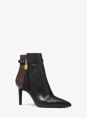 winslow leather and logo ankle boot