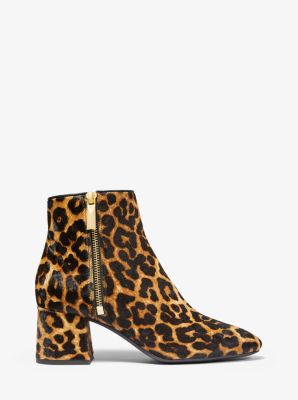 Lucky Brand Lenree2 Calf Hair Leopard Print Bootie Women's 8.5