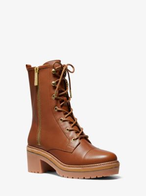 Anaka leather store combat boot