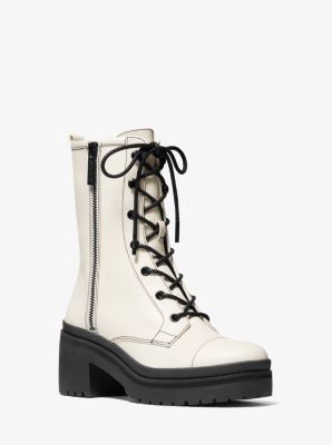 Anaka Leather Combat Boot | Michael Kors