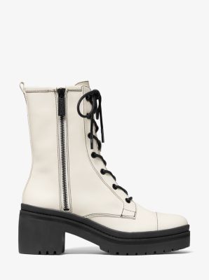 Anaka Leather Combat Boot | Michael Kors