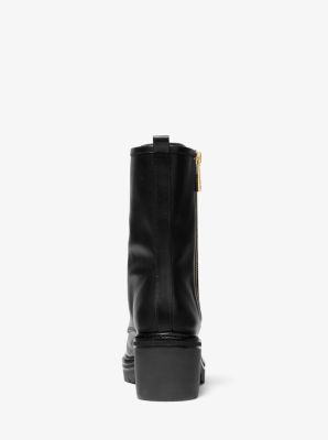 Michael michael kors anaka leather sales combat boot