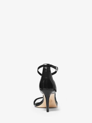 Ava Patent Leather Sandal in BLACK | Michael Kors