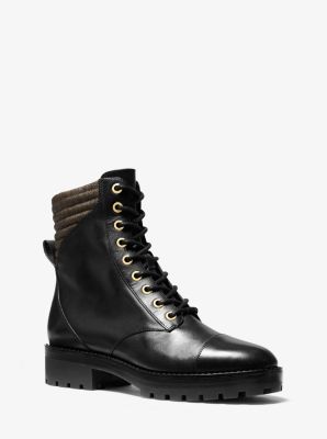 Michael kors bastian sales combat boots