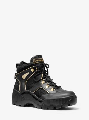 Brooke Metallic Leather and Scuba Boot | Michael Kors