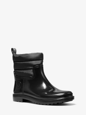 michael kors rain boots black