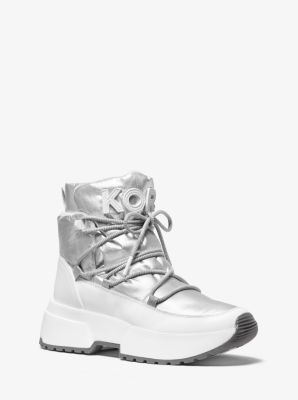 Cassia Metallic Nylon and Leather Boot | Michael Kors