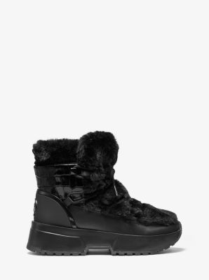 Cassia Faux Fur and Leather Boot | Michael Kors Canada