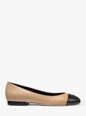 Dylyn Logo Leather Ballet Flat