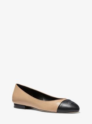 Dylyn Logo Leather Ballet Flat | Michael Kors