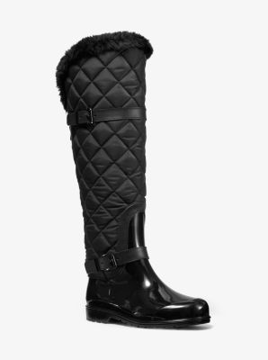 Fulton Quilted Nylon and PVC Rain Boot | Michael Kors