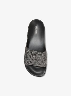 Gilmore Crystal Embellished Slide Sandal Michael Kors