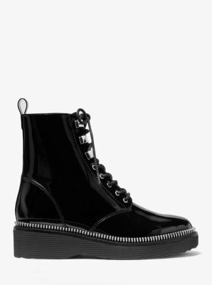 michael kors patent leather boots