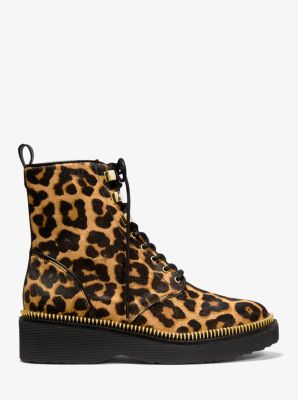 Fashion Luxury High Top For Men Trainers Spiked Gold Leopard