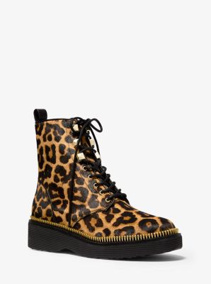 Haskell Studded Printed Calf Hair Combat | Michael Kors